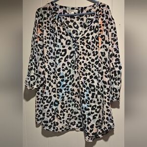 Women's Multicolor Leopard Print Blouse